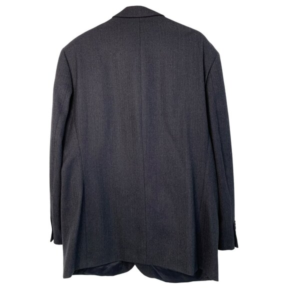 Chaps Men's 44R Gray Blazer 100% Lambswool Classic Fit 3-Button Jacket 7257 - Picture 7 of 8